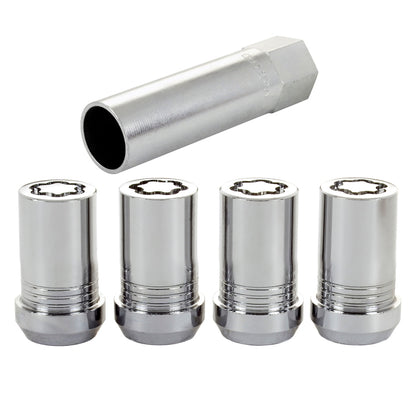 McGard Wheel Lock Nut Set - 4pk. (Tuner / Cone Seat) M14X1.5 / 22mm Hex / 1.648in. Length - Chrome 25115 25115 Photo - Primary