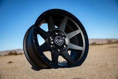 ICON Rebound 18x9 5x150 25mm Offset 6in BS 110.1mm Bore Double Black Wheel 1818905560DB 1818905560DB Photo - lifestyle view