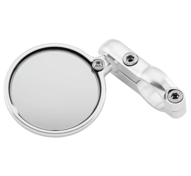 CRG Constructors CRG Hindsight 3 in. Round Bar-End Mirror Left - Silver HS-201-L