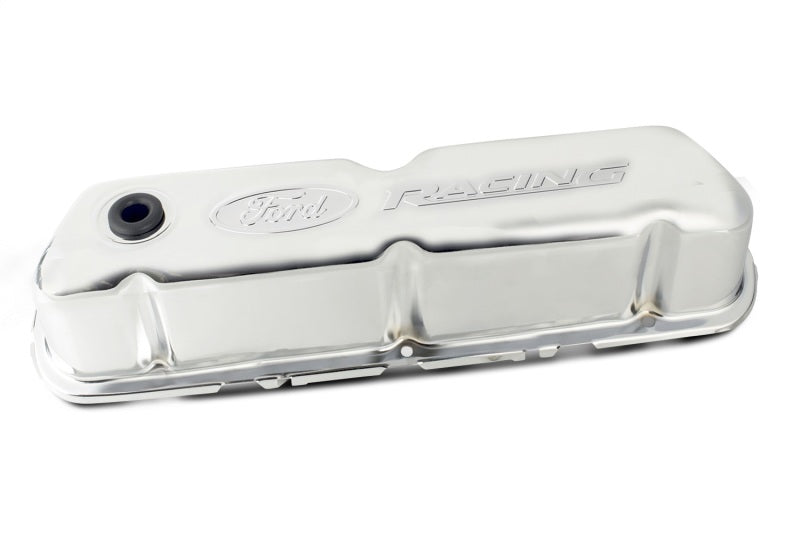 Ford Chrome Steel Valve Cover Set w/Ford Racing Logo FRD302-070 302-070 Photo - Unmounted