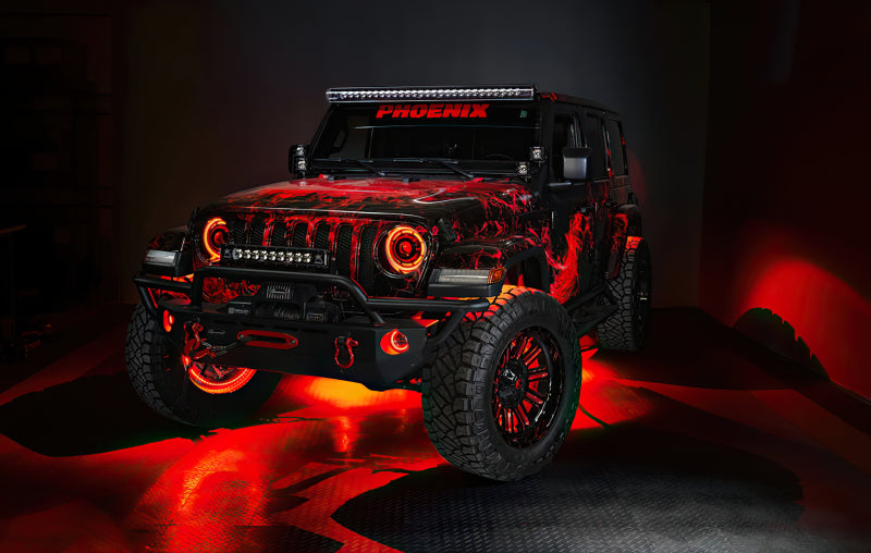 ORACLE Lighting Oracle LED Illuminated Wheel Rings - Double LED - Red 4228-003 4228-003 Photo - lifestyle view