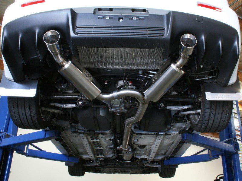 aFe Dual Cat-Back Exhaust w/ Polished Tips - Mitsubishi EVO X 08-13 49-36701 Photo - Mounted