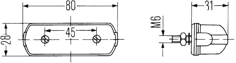 Hella Lamp K Black 2Ka 001389101 001389101 Technical Drawing