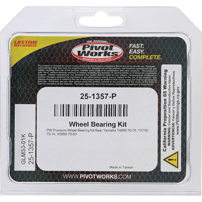 Pivot Works Yamaha Wheel Bearing Kit Premium Bearings 25-1357-P 25-1357-P Photo - Primary