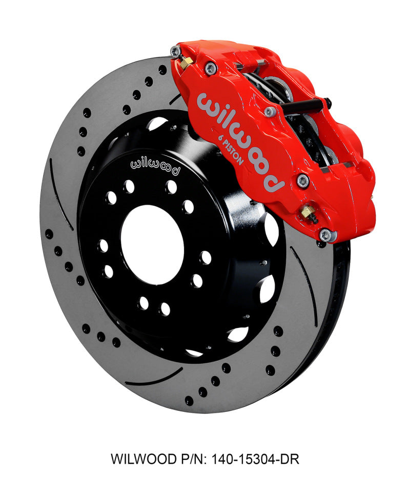Wilwood Narrow Superlite 6R Front Hat Kit 14.00 Drilled Red 63-87 C10 w/ Wilwood Pro Spindles 140-15304-DR 140-15304-DR User 1