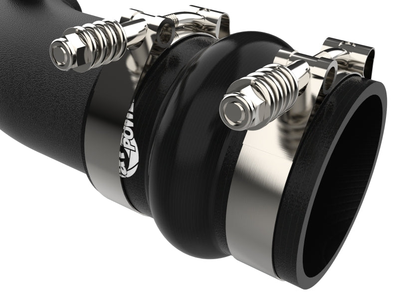 aFe 23-24 Ford F250/F350 Super Duty V8-6.7L BladeRunner 3 In. Aluminum Hot Charge Pipe- BLK 46-20688-B 46-20688-B Photo - Close Up