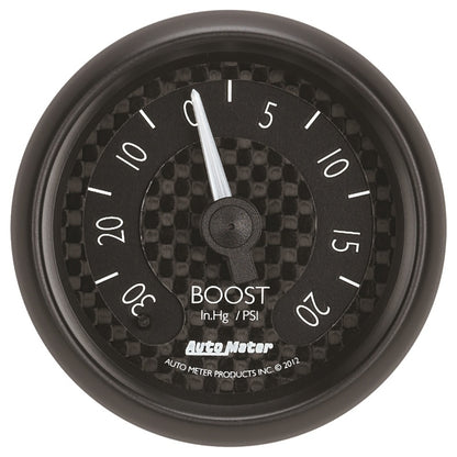 Autometer 2-1/16" Boost/Vacuum,30 IN HG/20 PSI,Mechanical,GT 8001 Photo - Primary