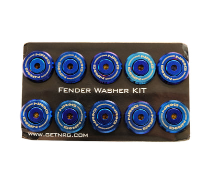 NRG M-Style Fender Washer Kit TI Series M6 For Plastic (TI Burn Washer/TI Burn Screw) - Set of 10 FW-300TT FW-300TT Photo - Primary