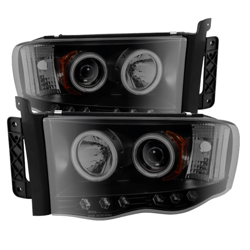 Spyder Dodge Ram 1500 02-05 03-05 Projector Headlights CCFL Halo LED Blk Smke PRO-YD-DR02-CCFL-BSM 5078797 5078797 Photo - Primary