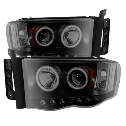 Spyder Dodge Ram 1500 02-05 03-05 Projector Headlights CCFL Halo LED Blk Smke PRO-YD-DR02-CCFL-BSM 5078797 5078797 Photo - Primary