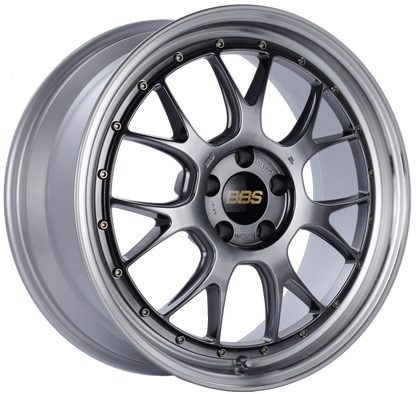 BBS LM-R 19x8.5 5x112 ET38 Diamond Black Center Diamond Cut Lip Wheel -82mm PFS/Clip Required LM322DBPK LM322DBPK Photo - Primary