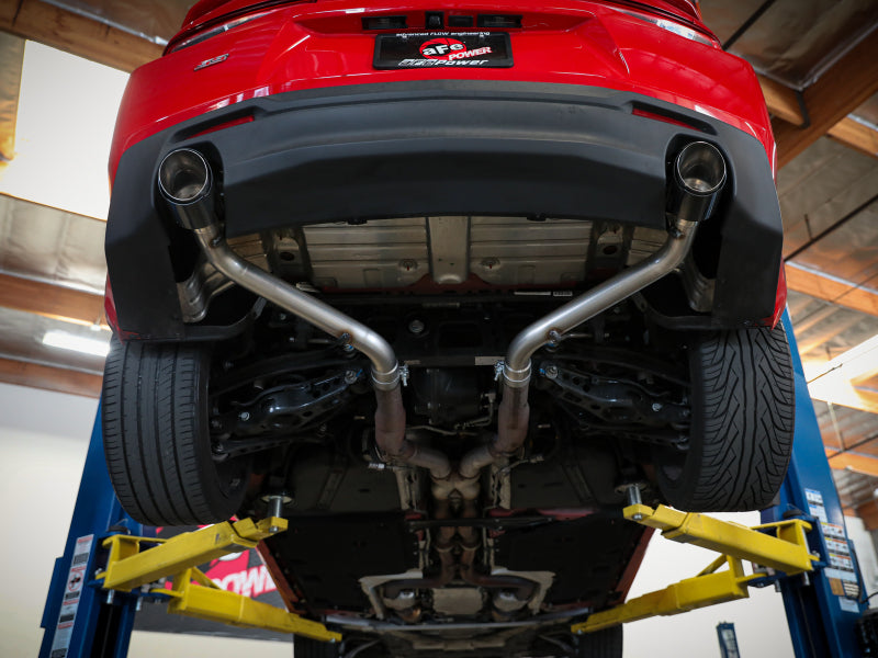 aFe POWER MACH Force-Xp 2.5in Axle-Back Exhaust System 16-20 Chevrolet Camaro SS V8 6.2L - Black 49-44118-B 49-44118-B Photo - Mounted