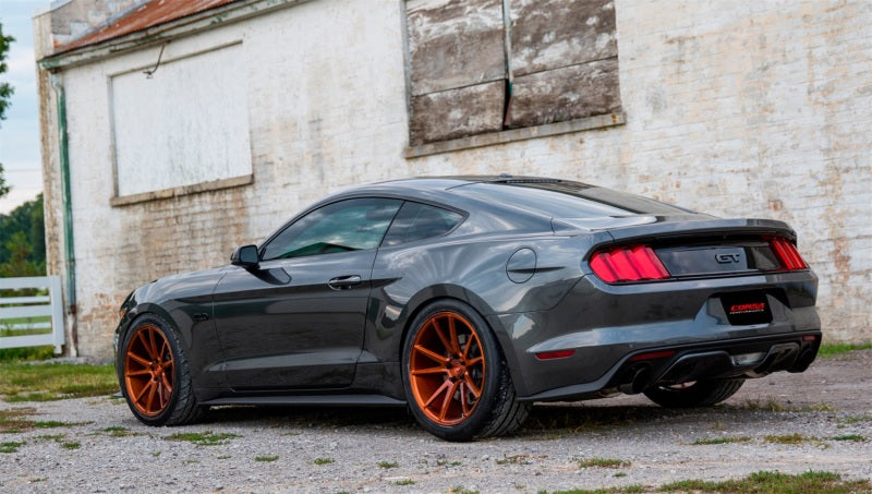 Corsa Performance 2015 Ford Mustang GT 5.0 3in Axle Back Exhaust Black Dual Tips 14329BLK Photo - Mounted