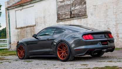 Corsa Performance 2015 Ford Mustang GT 5.0 3in Axle Back Exhaust Black Dual Tips 14329BLK Photo - Mounted