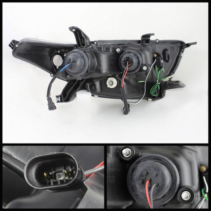 Spyder Toyota Highlander 11-13 Projector Headlights 3D DRL Blk PRO-YD-THLAN11-3DDRL-BK 5075055 5075055 User 1