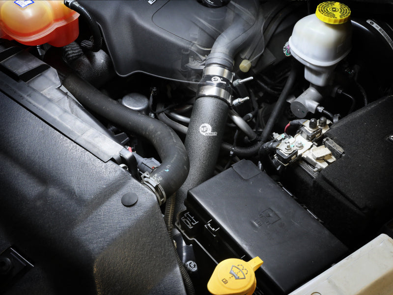 aFe 16-19 RAM 1500 V6 3.0L (TD) BladeRunner 3in Aluminum Hot Charge Pipe - Black 46-20498-B 46-20498-B Photo - Mounted