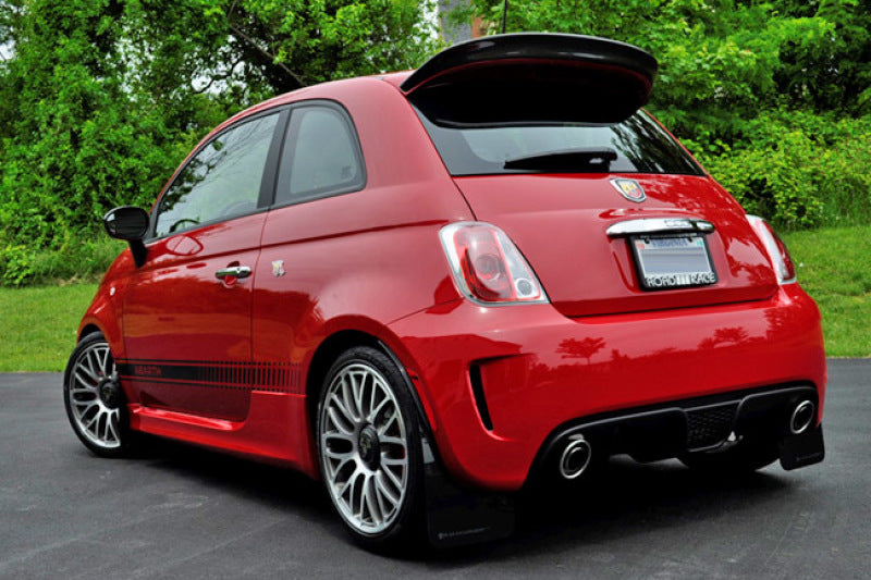 Rally Armor 12+ Fiat 500 (Pop/Sport/Lounge/Abarth) Red Mud Flap w/ White Logo MF25-UR-RD/WH User 4