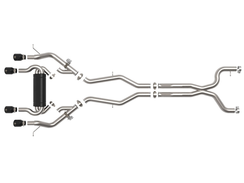 aFe MACHForce XP Exhausts Cat-Back SS 21 BMW M2 Competition L6-3.0L w/Black Tips 49-36351-B 49-36351-B Photo - Unmounted