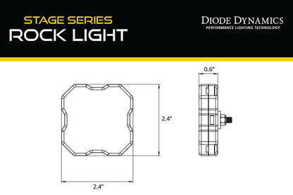 Diode Dynamics Stage Series SXS Rock Light Installer Kit - White Diffused M8 (8-pack) DD7752 DD7752 User 7