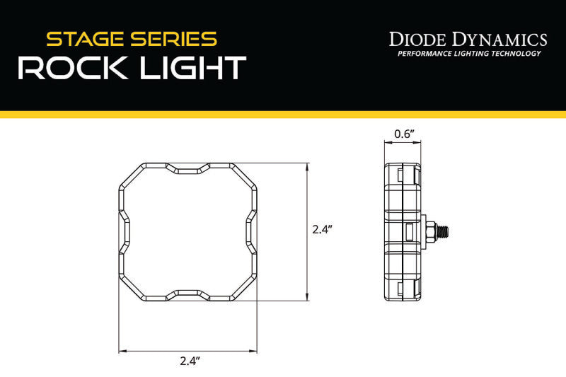 Diode Dynamics Stage Series SXS Rock Light Installer Kit - RGBW M8 w/Controller (8-pack) DD7753C DD7753C User 7