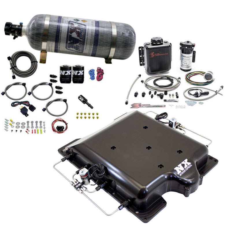 Nitrous Express Dodge Hellcat Supercharger Lid Nitrous/Water Injection Kit (100-400HP) w/12lb Bottle 20972BMF-12 20972BMF-12 Photo - Primary