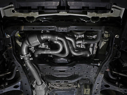 aFe Twisted Steel 304 Stainless Steel Header w/ Cat 13-19 Subaru Outback H4-2.4L 48-36804-HC 48-36804-HC Photo - Mounted