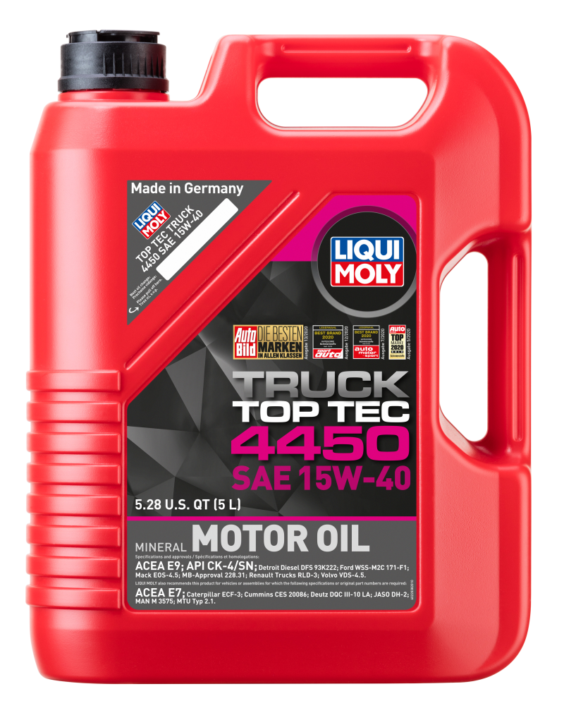 LIQUI MOLY 5L Top Tec Truck 4450 Motor Oil SAE 15W40 22038 22038 Photo - Primary