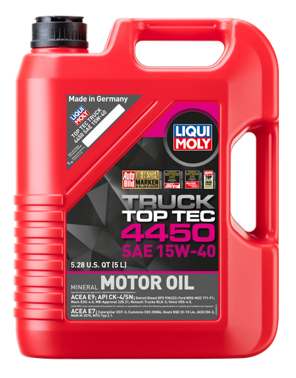 LIQUI MOLY 5L Top Tec Truck 4450 Motor Oil SAE 15W40 22038 22038 Photo - Primary