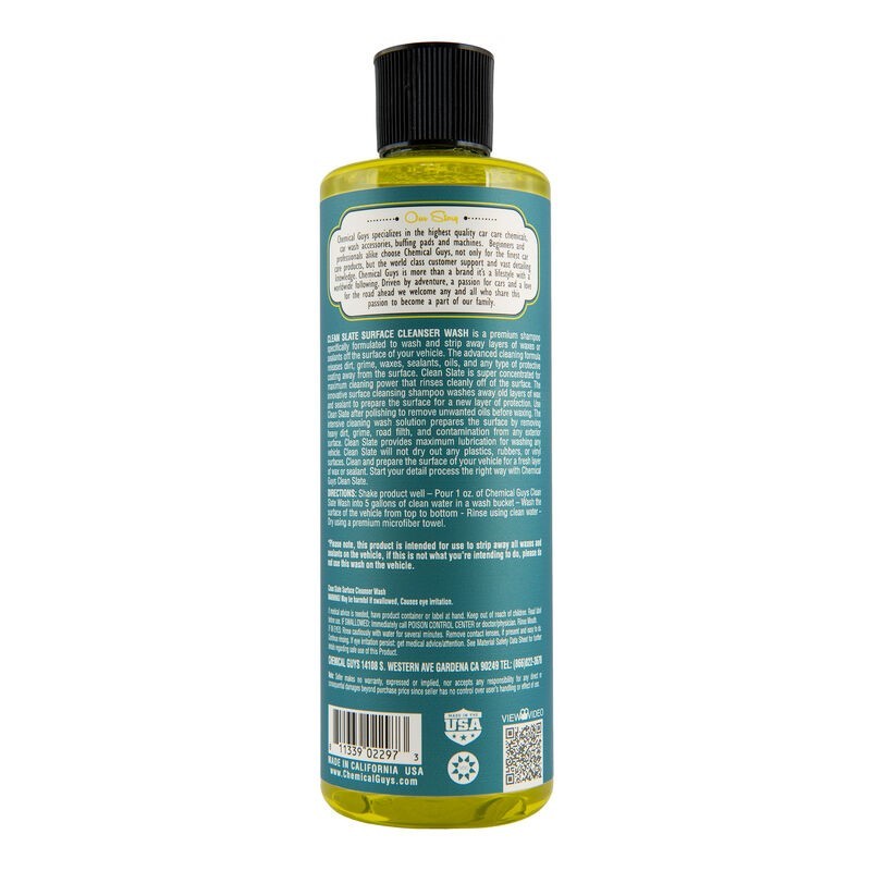 Chemical Guys Clean Slate Surface Cleanser Wash Soap - 16oz (P6) CWS80316 CWS80316 User 1