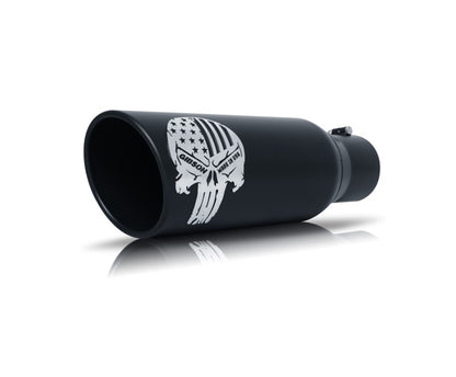 Gibson Patriot Skull Rolled Edge Angle-Cut Tip - 6in OD/4in Inlet/18in Length- Black Ceramic 76-1002 76-1002 Photo - Primary