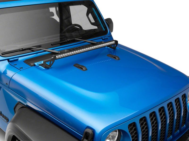 Raxiom 18-23 Jeep Wrangler JL Axial Series 30-In Single Row LED Light Bar w/ Hood Mounting Brackets J139109 J139109 Photo - Close Up