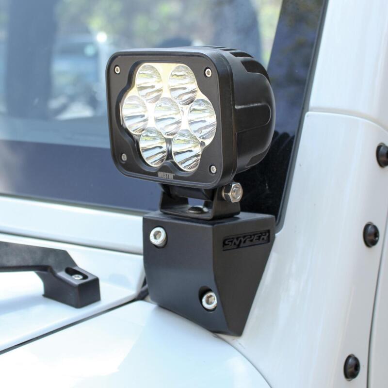 Westin/Snyper 07-17 Jeep Wrangler Snyper Lower Pillar Mounts - Textured Black 62-41045 62-41045 Photo - Mounted
