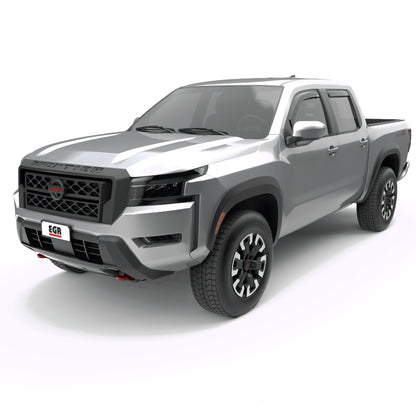 EGR 2022+ Nissan Frontier In Channel Window Visors Front/Rear Set Matte Black Crew Cab 576045 576045 User 1