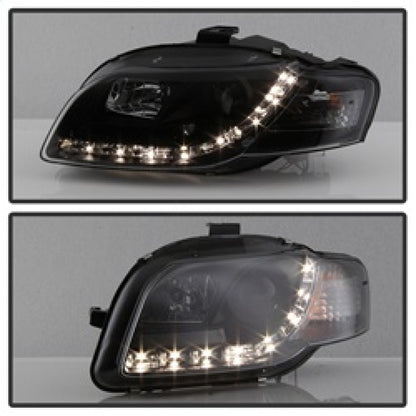 Spyder Audi A4 06-08 Projector Headlights Halogen Model Only - DRL Black PRO-YD-AA405-DRL-BK 5008572 5008572 Photo - Unmounted