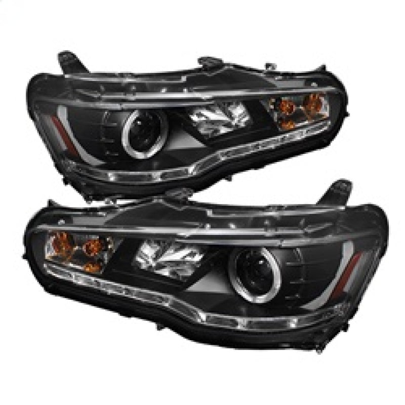 Spyder Mitsubishi Lancer/EVO-10 08-14 Projector Halogen Model- LED Halo DRL Blk PRO-YD-ML08-DRL-BK 5039392 5039392 Photo - Primary