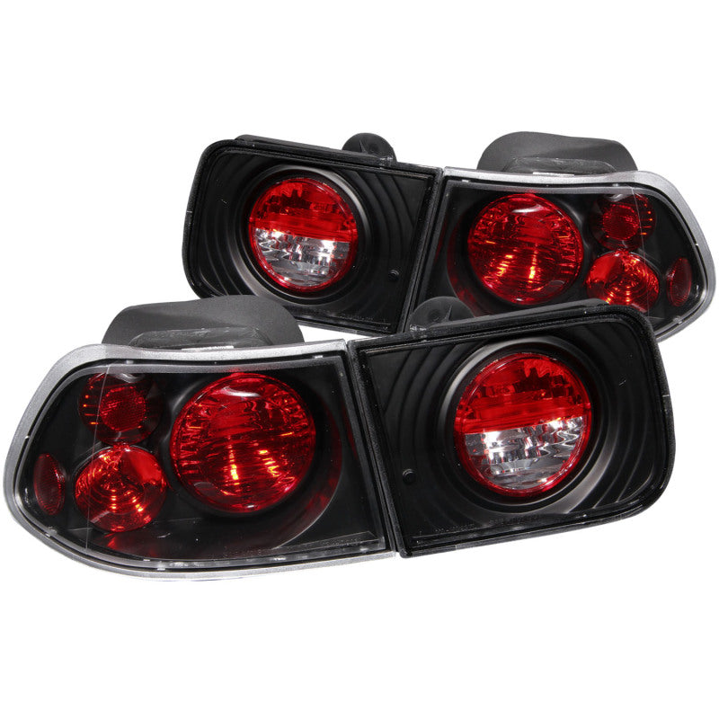 Anzo 1996-2000 Honda Civic Taillights Black 221062 Photo - Primary
