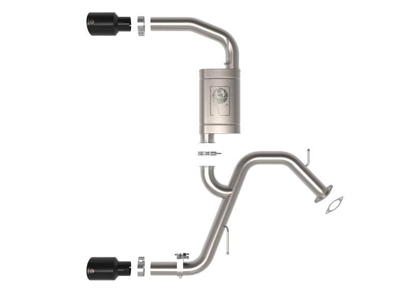 aFe Takeda Hyundai Elantra N 22-23 L4-2.0L (t) 3in SS Axle-Back Exhaust System w/ Black Tips 49-37027-B 49-37027-B Photo - Unmounted