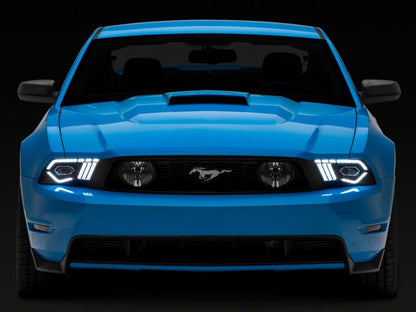 Raxiom 10-12 Ford Mustang w/ Factory Halogen LED Projector Headlights- Blk Housing (Clear Lens) 422461 422461 Photo - Close Up