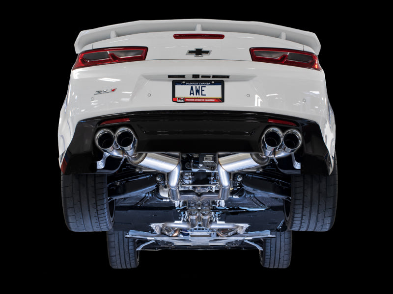 AWE Tuning 16-19 Chevy Camaro SS Res Cat-Back Exhaust -Touring Edition (Quad Chrome Silver Tips) 3015-42092 3015-42092 Photo - Mounted