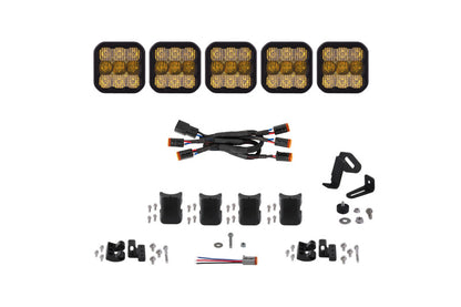 Diode Dynamics SS5 Pro Universal CrossLink 5-Pod Lightbar - Yellow Combo DD7243 DD7243 Photo - Primary