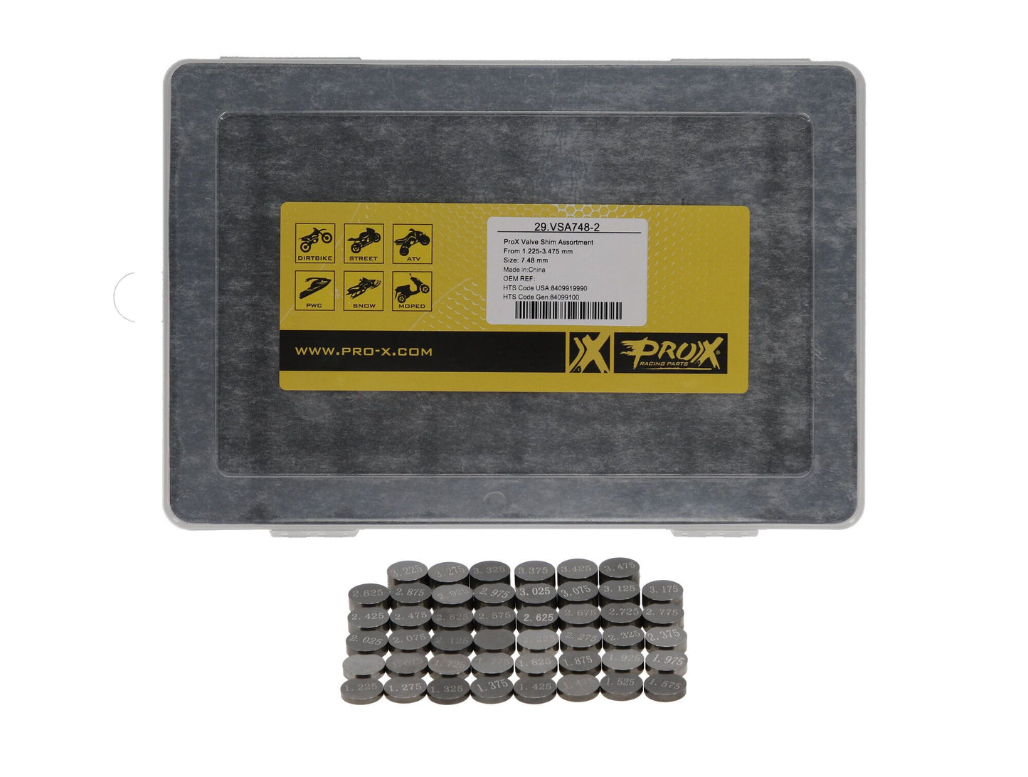 ProX 250cc 7.48 from 1.20 to 3.50 Valve Shim Assortment 29.VSA748