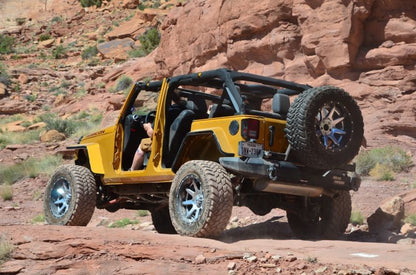 Road Armor 07-17 Jeep Wrangler JK Stealth Rear Non-Winch Bumper w/Tire Carrier - Tex Blk 508R0B-TC 508R0B-TC Photo - Primary