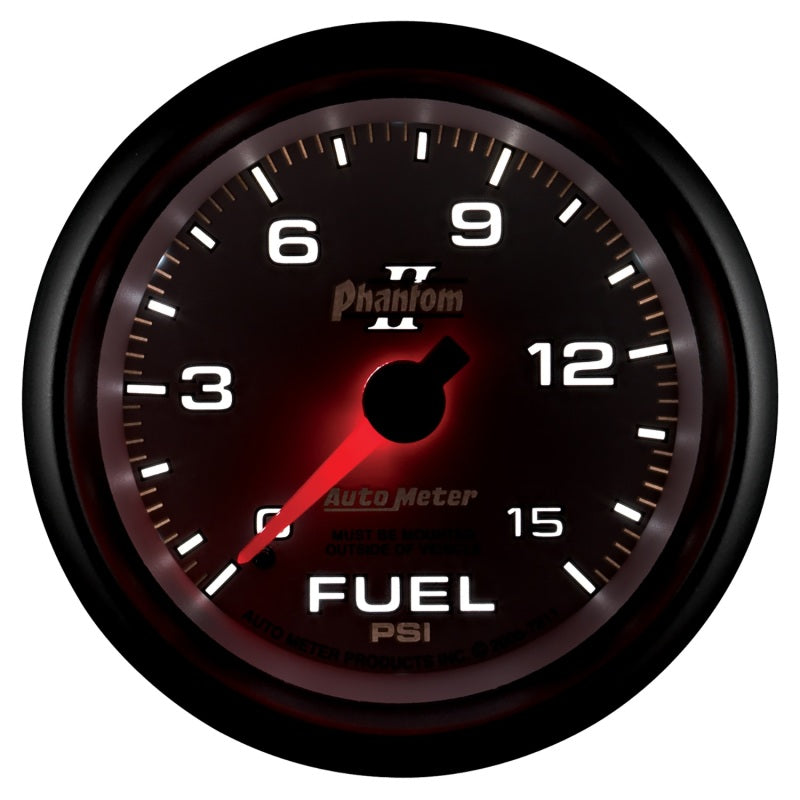 Autometer Gauge, Fuel Pressure, 2 5/8", 15psi, Mechanical, Phantom II 7811 User 4