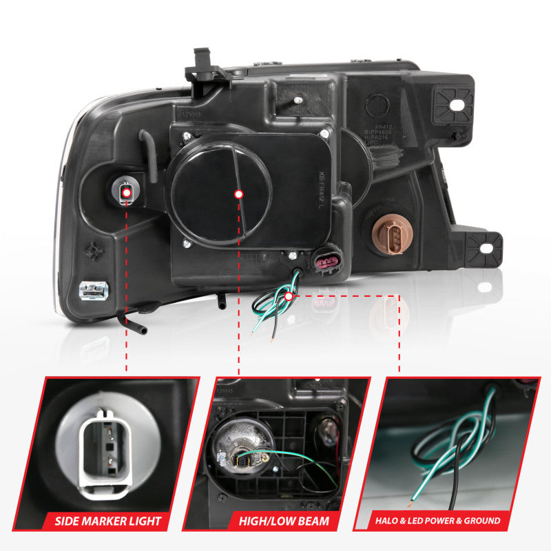 Anzo 2004-2008 Ford F-150 Projector Headlights w/ U-Bar Black 111288 User 5