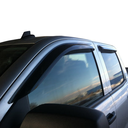 Westin 2014-2018 Chevy Silverado 1500 Dbl Cab Wade Slim Wind Deflector 4pc - Smoke 72-31482 72-31482 Photo - Primary