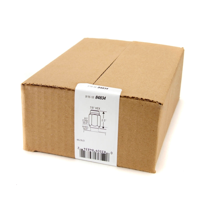 McGard 8 Lug Hex Install Kit w/Locks (Cone Seat Nut / Duplex) 9/16-18 / 7/8 Hex / 2.5in L - Chrome 84834 84834 Photo - in package