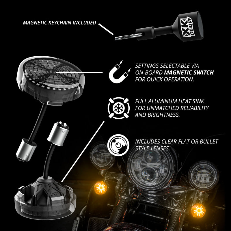 XKGLOW XK Glow Pro Series MotoTurnz - 1156 Flat Style Front XK-MTP56-FF XK-MTP56-FF User 1