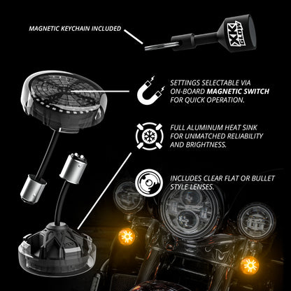 XKGLOW XK Glow Pro Series MotoTurnz - 1156 Flat Style Front XK-MTP56-FF XK-MTP56-FF User 1