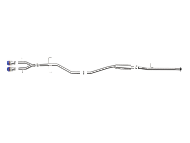 aFe Takeda 2.5in 304SS Cat-Back Exhaust System 17-20 Honda Civic SI Coupe L4-1.5L (t) - BL Flame Tip 49-36620-L 49-36620-L Photo - Unmounted