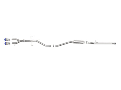 aFe Takeda 2.5in 304SS Cat-Back Exhaust System 17-20 Honda Civic SI Coupe L4-1.5L (t) - BL Flame Tip 49-36620-L 49-36620-L Photo - Unmounted